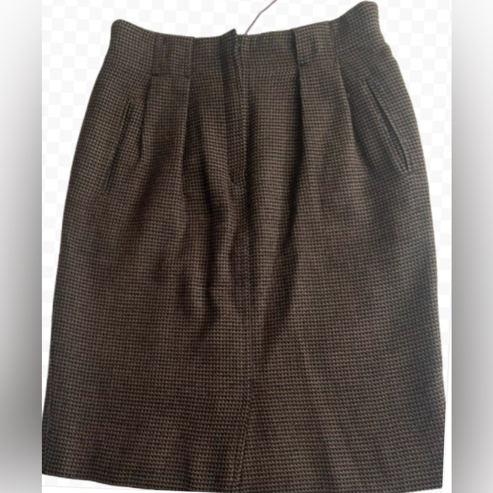 Christian Dior Vintage Authenticated Brown Pleated Skirt Size 6